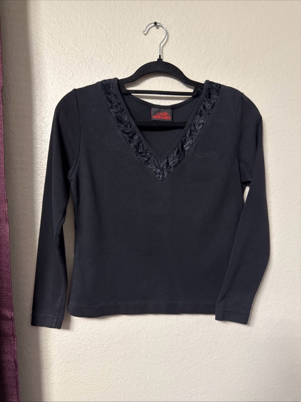 #737 Easy Riders Women’s Long Sleeve V-Neck Jersey Size Medium